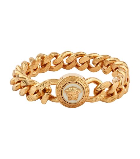 mens versace bracelet|versace gold necklace for men.